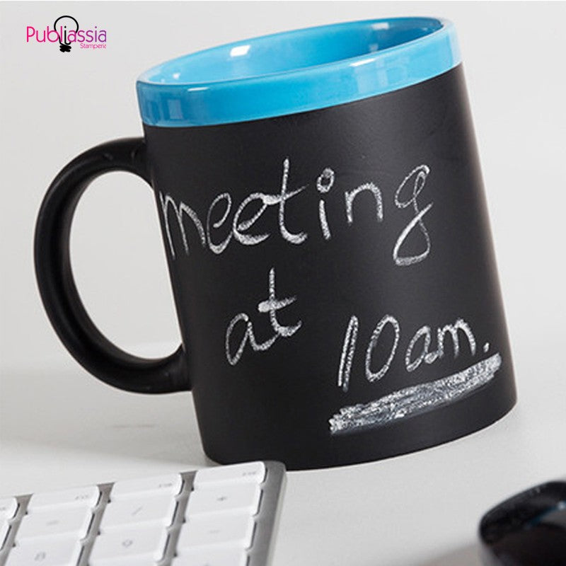 Tazza lavagna con gessetto - Tazza mug colazione