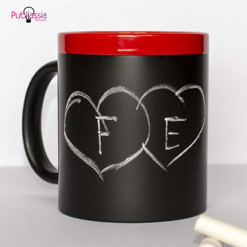 Tazza lavagna con gessetto - Tazza mug colazione