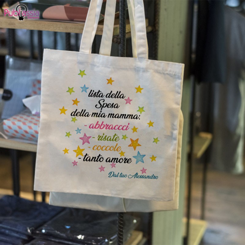 Lista della spesa della mia Mamma - Shopper In Cotone