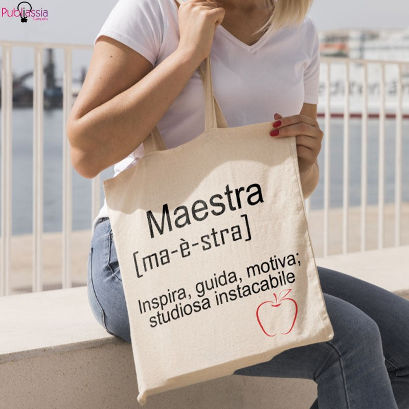 Shopper In Cotone Per Maestra