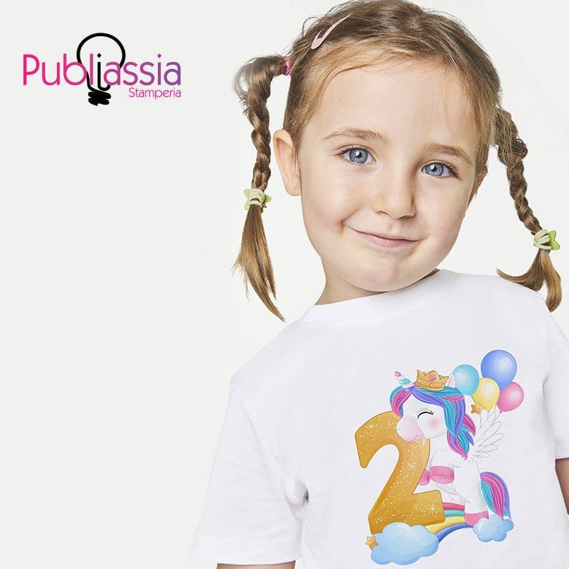 Happy Birthday Unicorn - T-Shirt Personalizzata