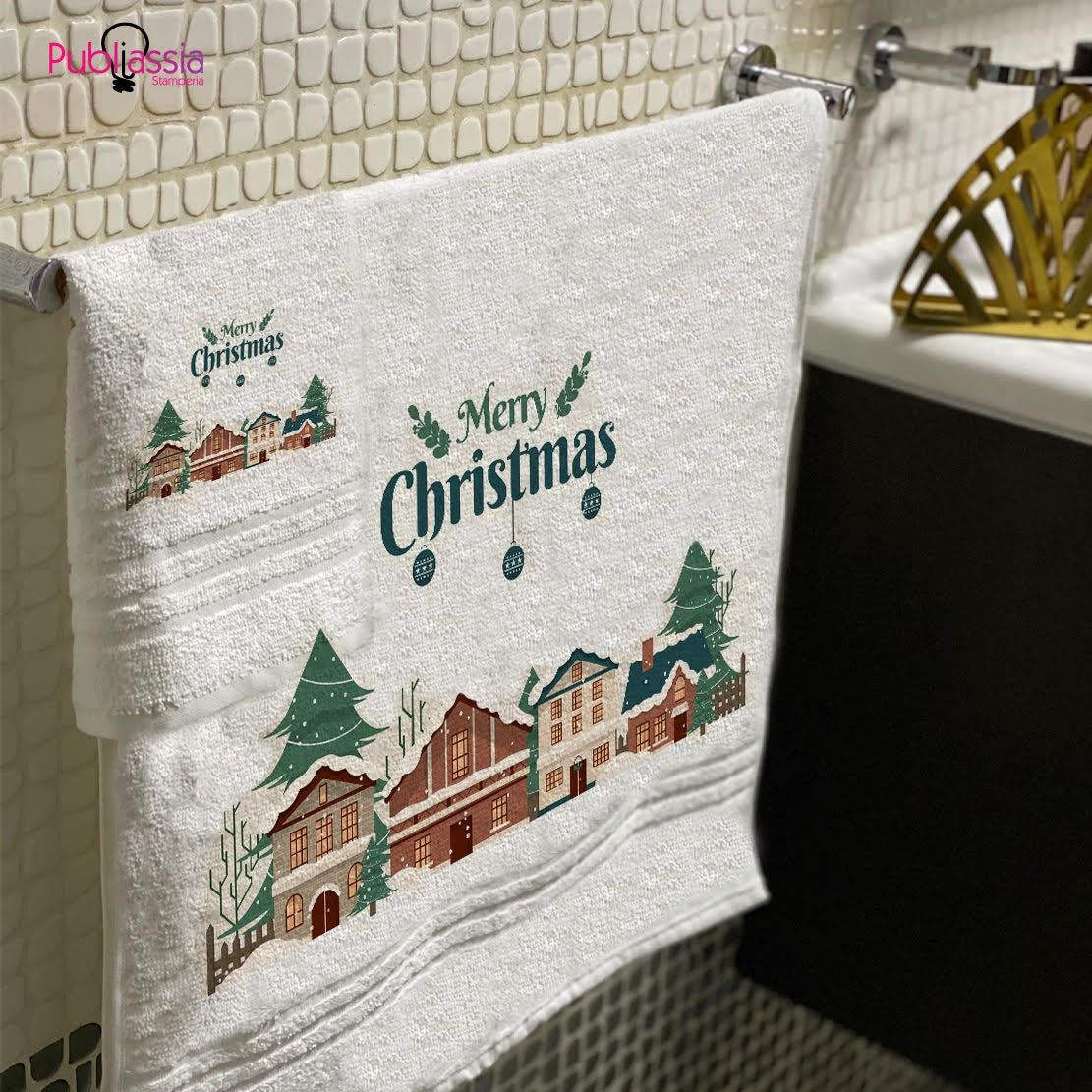 Merry Christmas - Kit Asciugamani Da Bagno