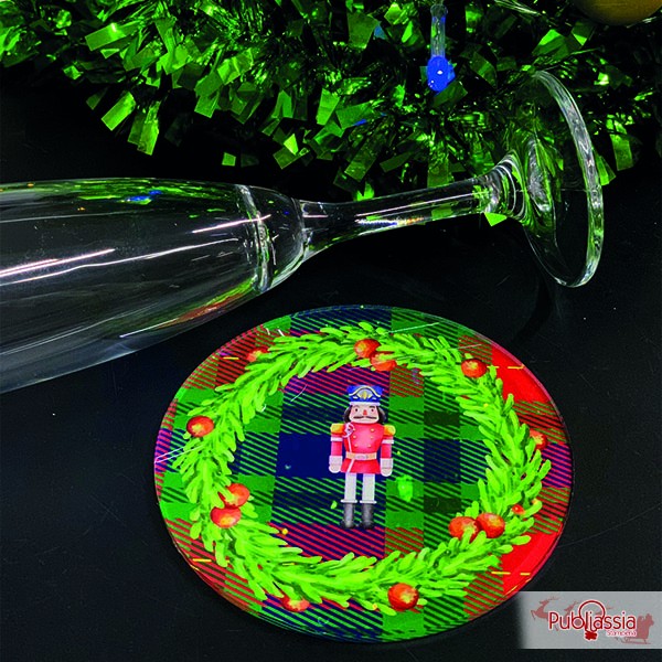 Sottobicchiere Natalizio in plexiglass personalizzato