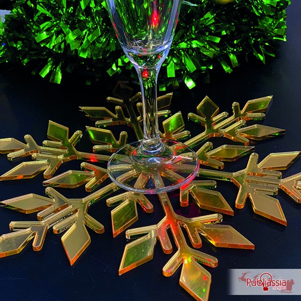 Sottobicchiere Natalizio in plexiglass personalizzato