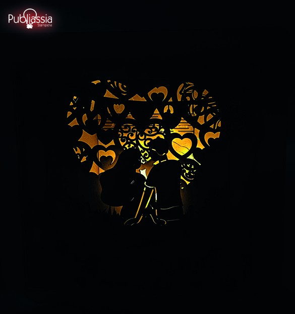 Quadretto in legno - personalizzato con nomi in plexiglass