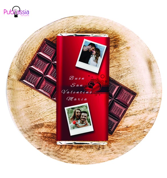 Polaroid - Tavoletta di Cioccolata Personalizzata con Nomi e Foto