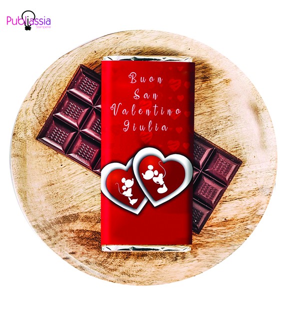 Topolino e minnie - Tavoletta di Cioccolata Personalizzata con dedica