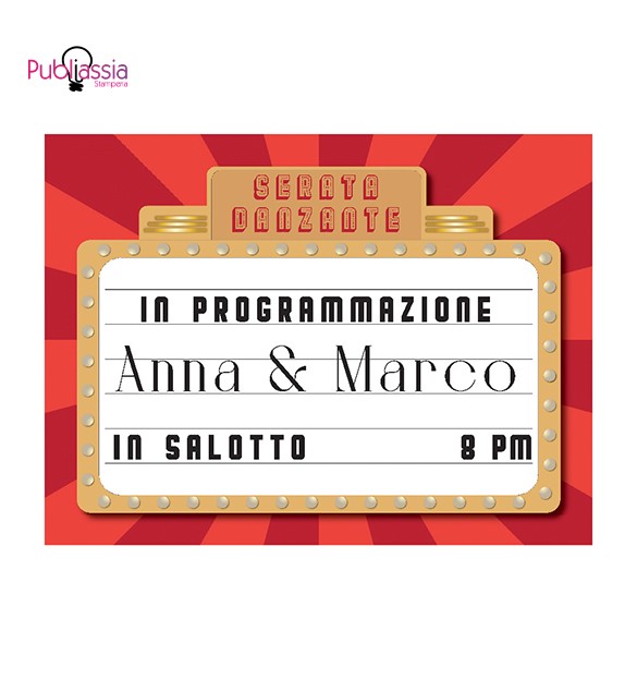 You and me - Plaid in pile personalizzato con stampa cinema