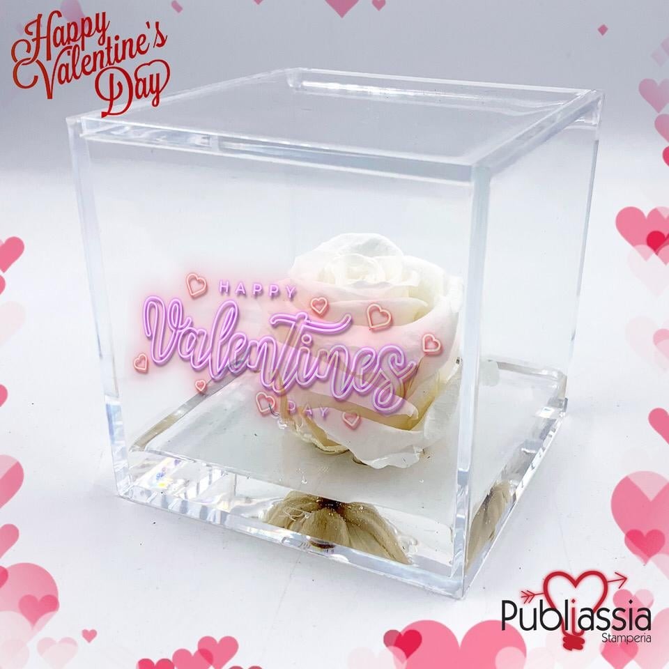 Happy Valentine's day - Rosa Eterna personalizzata