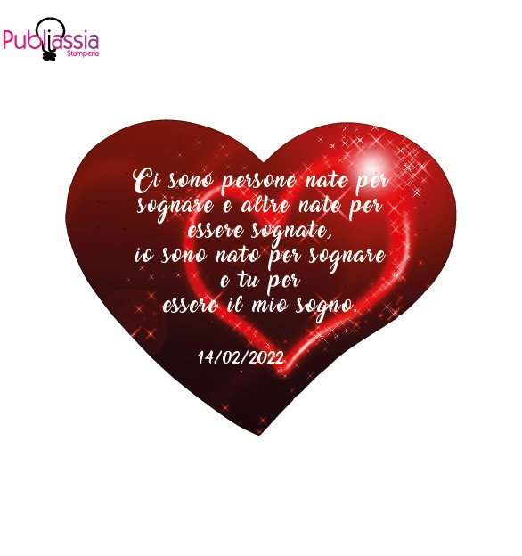 Heart - Puzzle A Cuore Personalizzato Con Frase