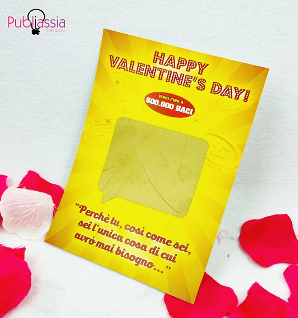 Happy Valentine's day - Gratta e Vinci personalizzato - Idea regalo San Valentino