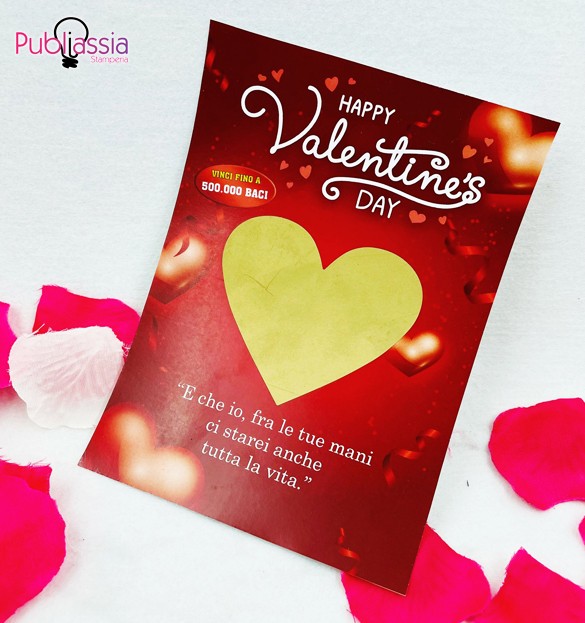 Happy Valentine's Day - Gratta e Vinci personalizzato - Idea regalo San Valentino