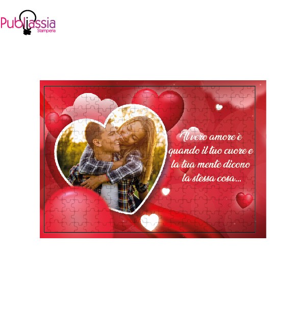 Happy Velentine's Day - Puzzle Personalizzato Con Foto e frase