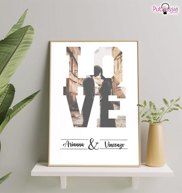 Love Tela pittorica personalizzata con foto