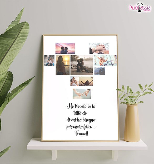 My happiness is you - Tela pittorica personalizzata con foto