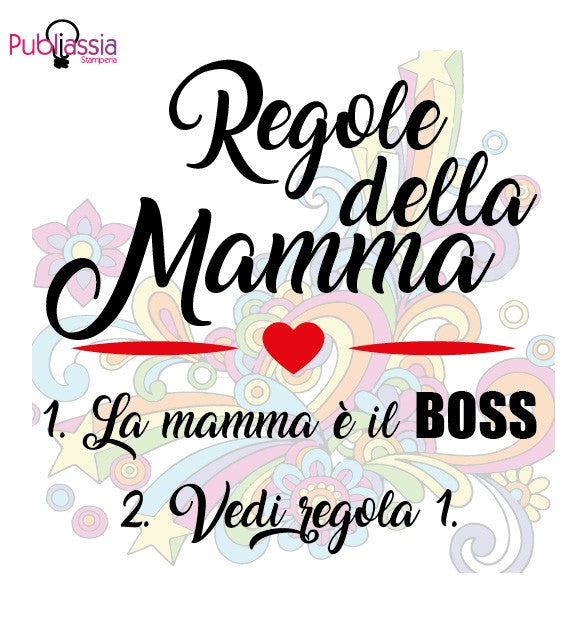 Regole della mamma - quadretto in tela