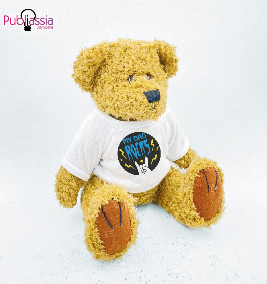 My dad rocks - Bear con t-shirt personalizzata