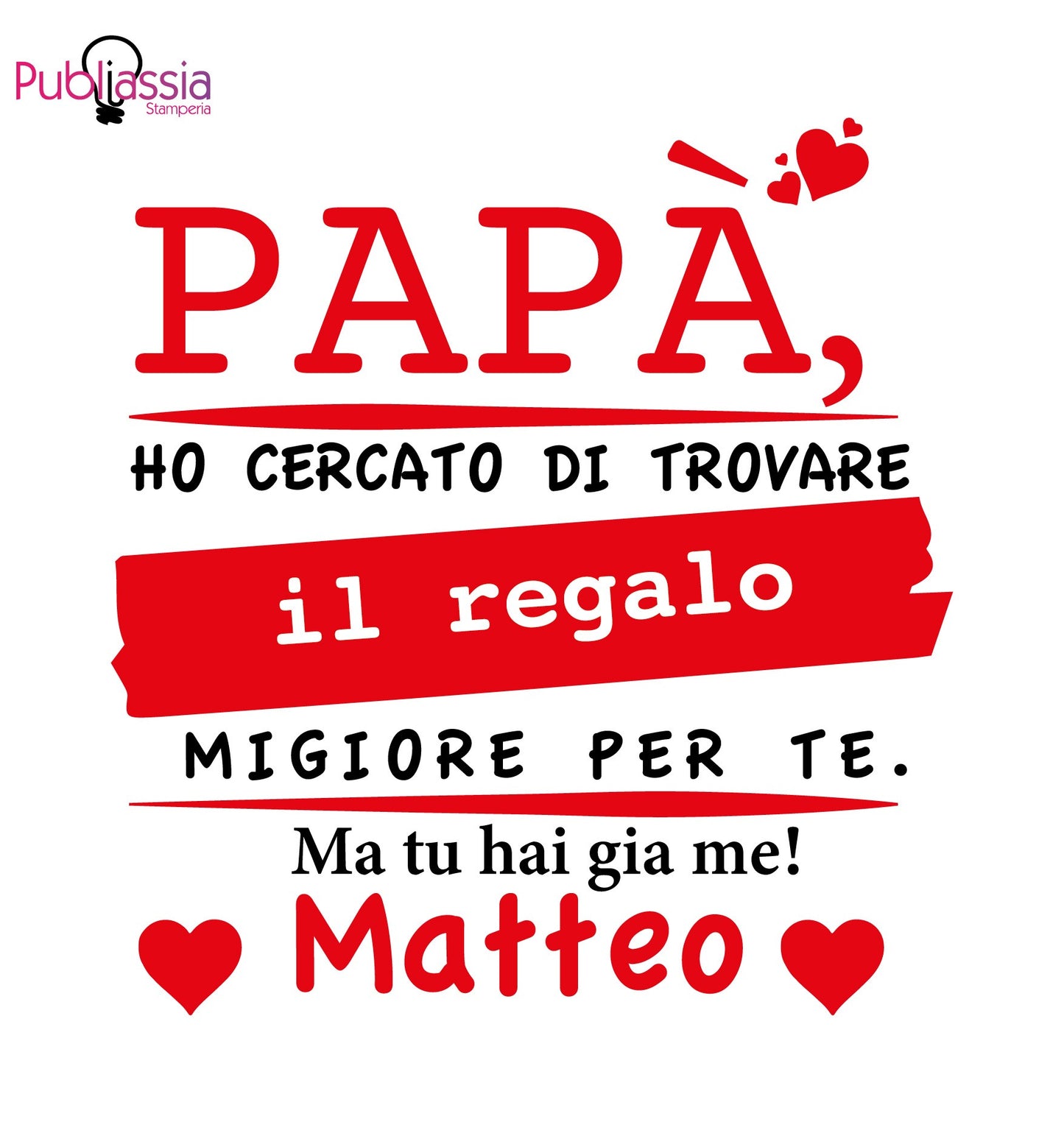 Il regalo per papà - Cuscino