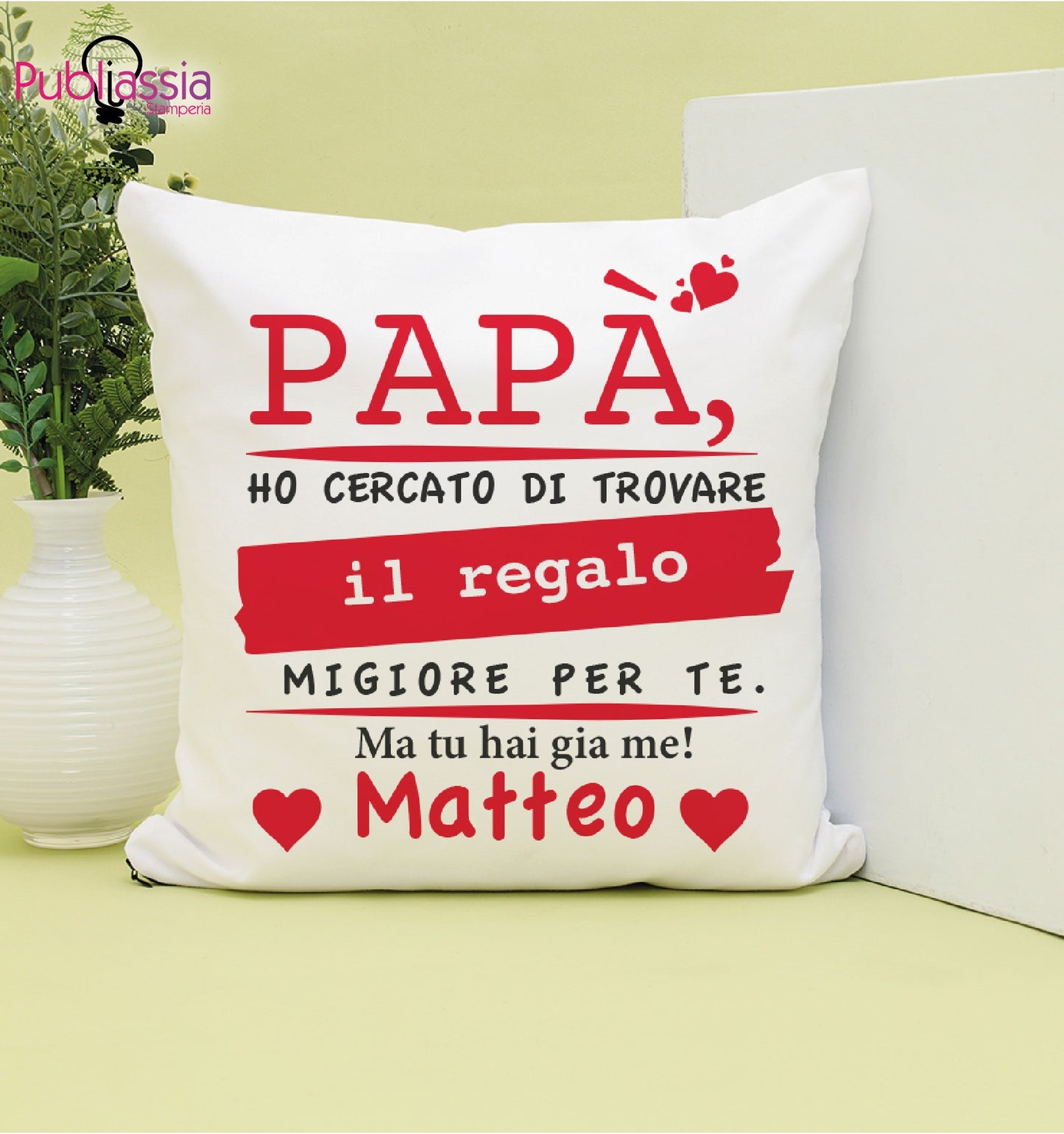 Il regalo per papà - Cuscino