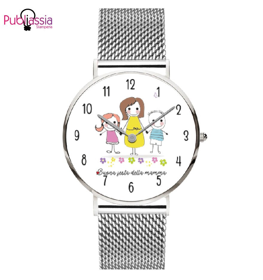 Buona festa della mamma - orologio da polso personalizzato - idea regalo festa della mamma