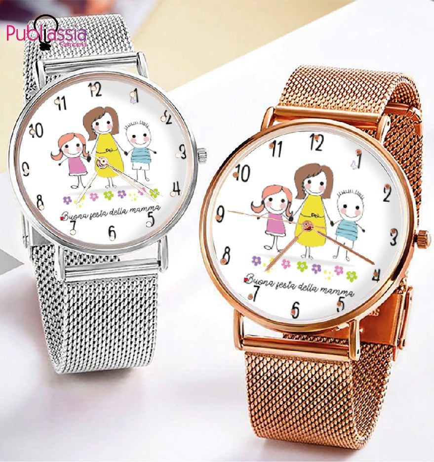 Buona festa della mamma - orologio da polso personalizzato - idea regalo festa della mamma