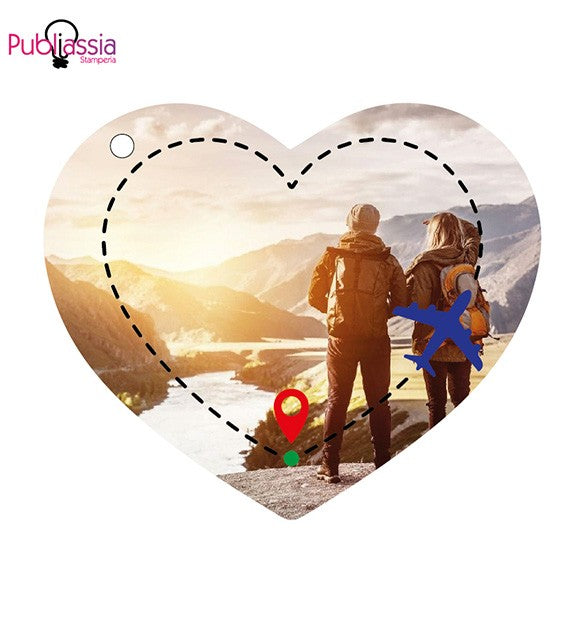 Il nostro posto del cuore - Portachiavi In Plexiglass Personalizzato Con Foto