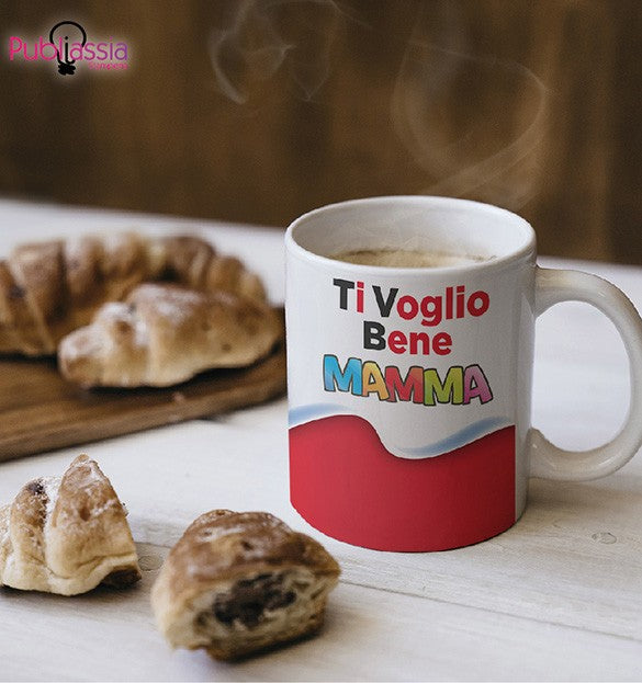 Ti voglio bene mamma - Tazza Mug Personalizzata - Festa della Mamma