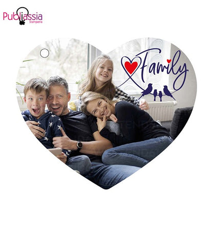 Family - Portachiavi In Plexiglass Personalizzato Con Foto