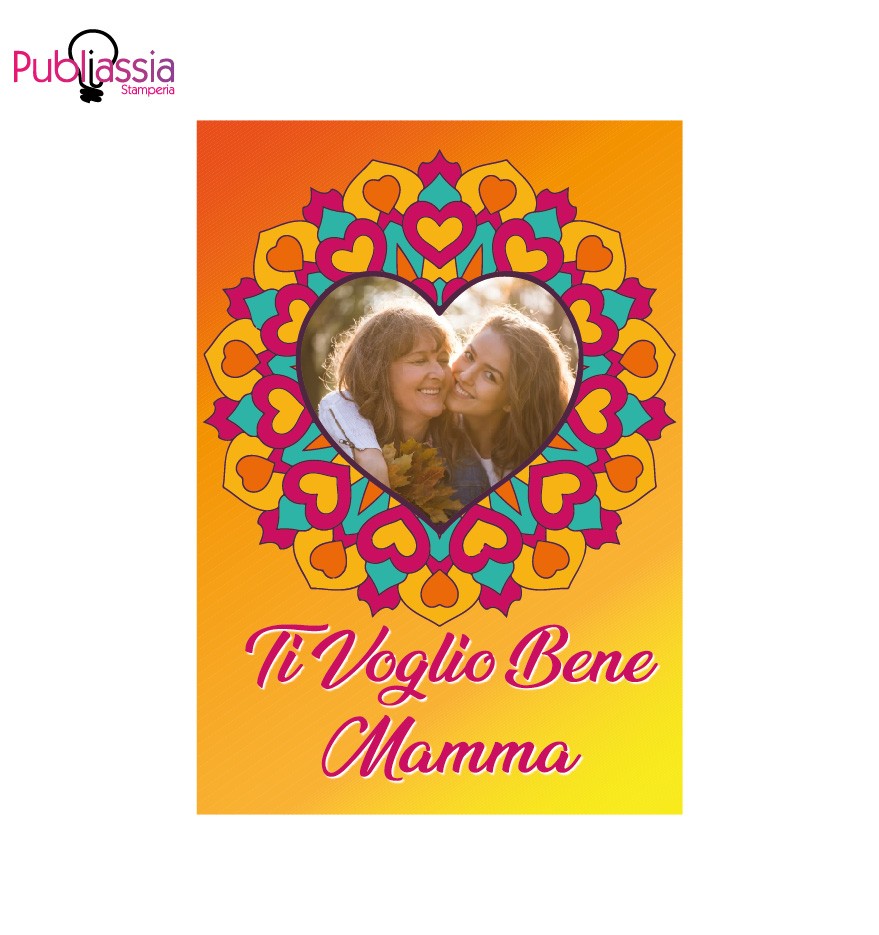 Mamma sei unica - Plaid in pile personalizzato con foto
