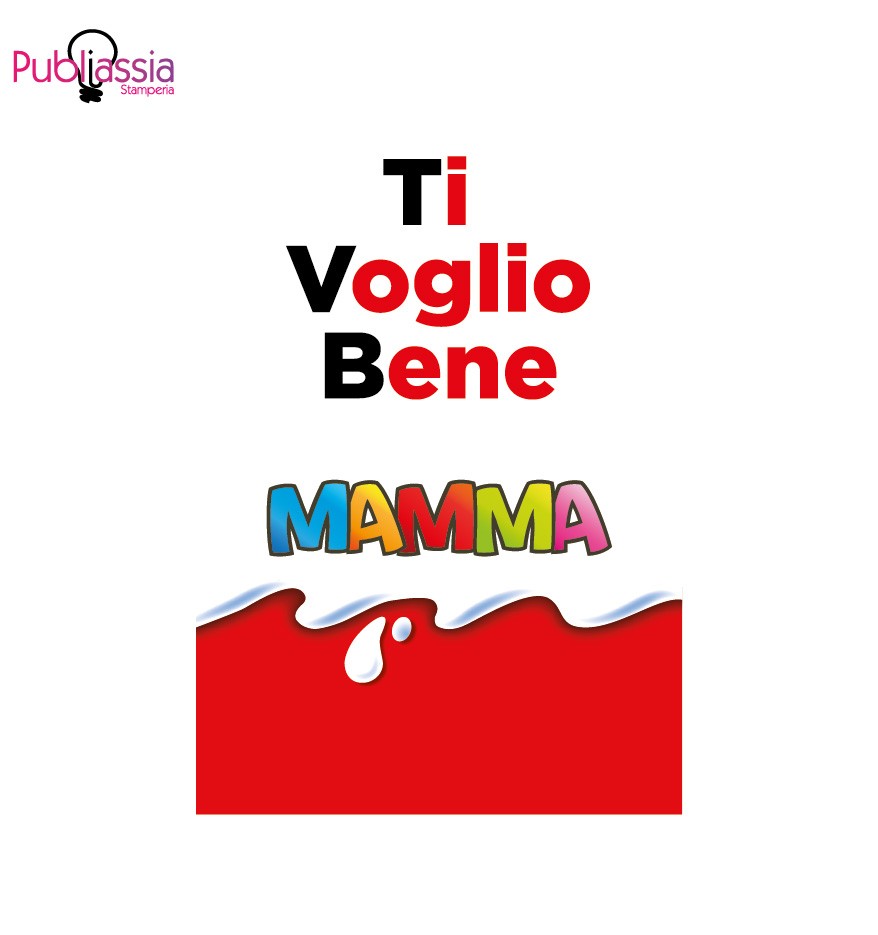 Ti voglio bene mamma - Plaid in pile personalizzato