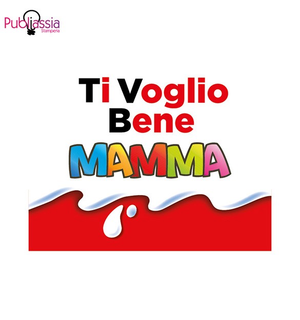 Ti voglio bene mamma - Tovaglietta in tessuto lavabile - idea regalo festa della mamma
