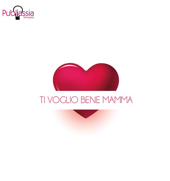 Cuore di mamma - Tovaglietta in tessuto lavabile + tazza - idea regalo festa della mamma