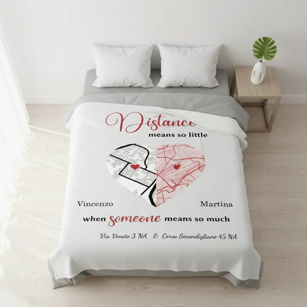 Plaid La distanza non conta Personalizzazione Fai da Te