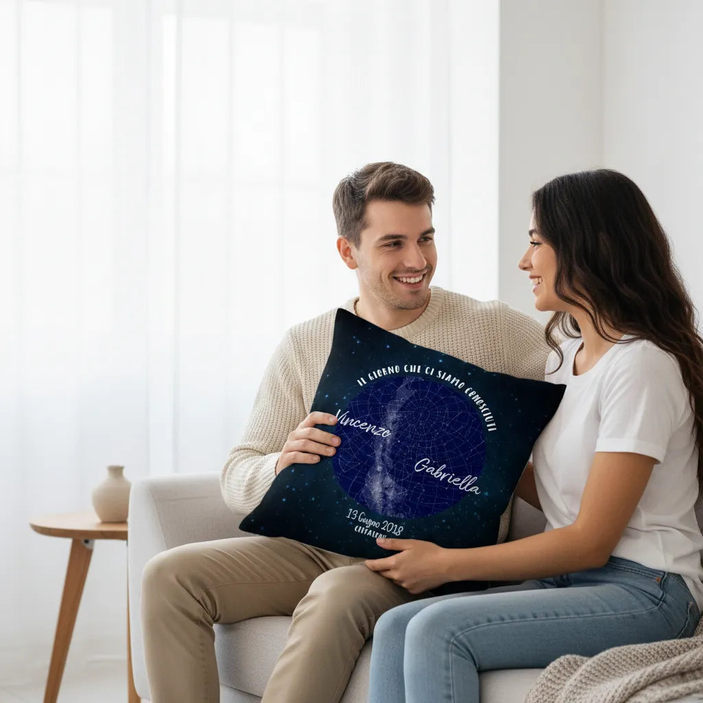 Cuscino Notte Stellata personalizzazione Fai da Te