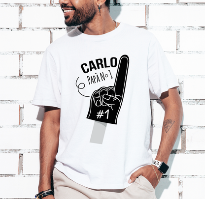 Papà n 1 - T-shirt - personalizzata con nome