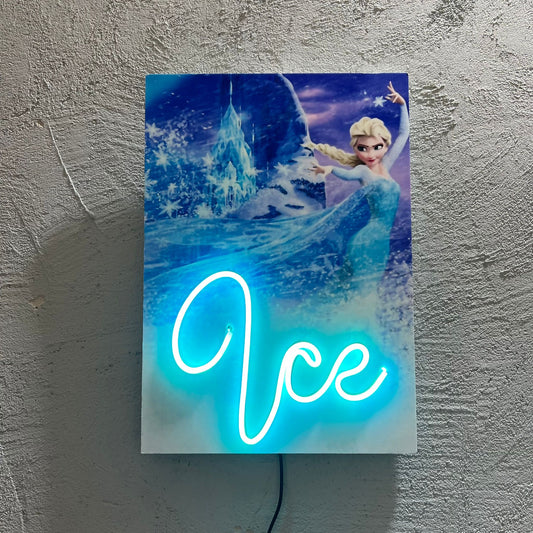 Ice - Quadretto con Neon Led