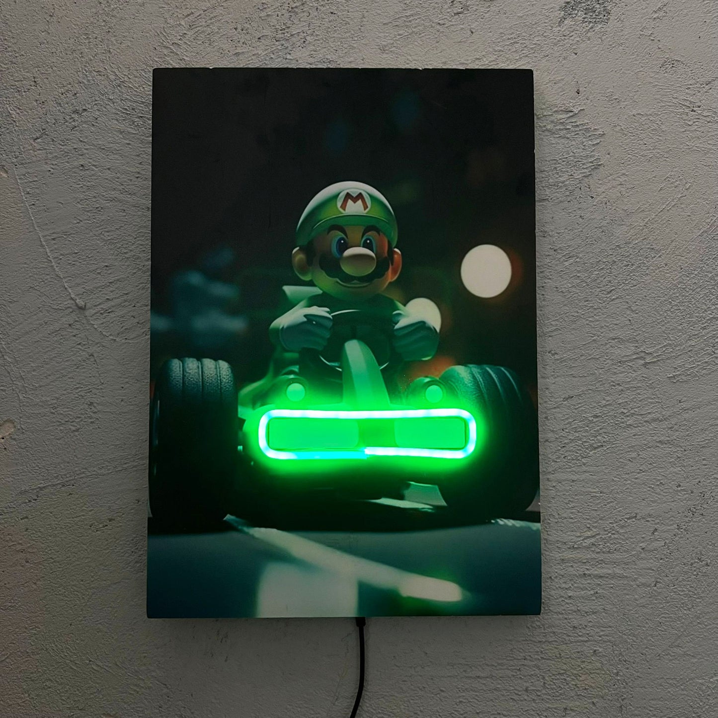Luigi Car - Quadretto con Neon Led
