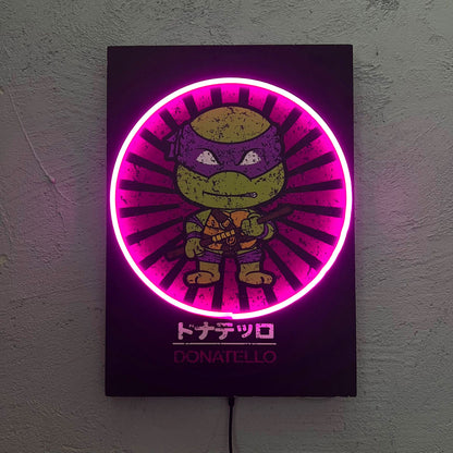 Donatello - Quadretto con Neon Led