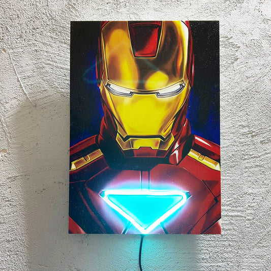 Iron - Quadretto con Neon Led