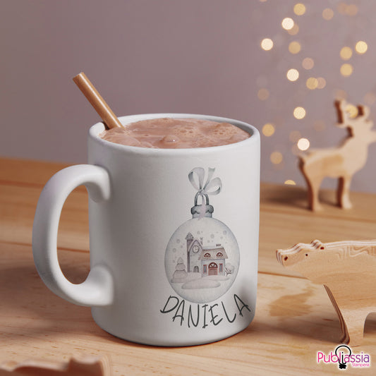 White Christmas - Tazza mug personalizzata con nome