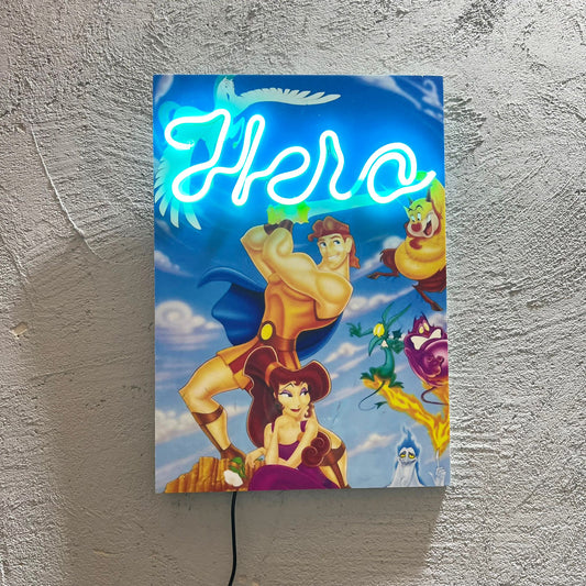 Hero Blue - Quadretto con Neon Led