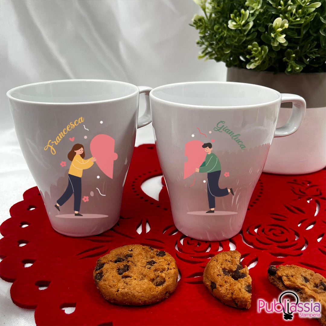 You and me - Coppia Tazze personalizzate con nome