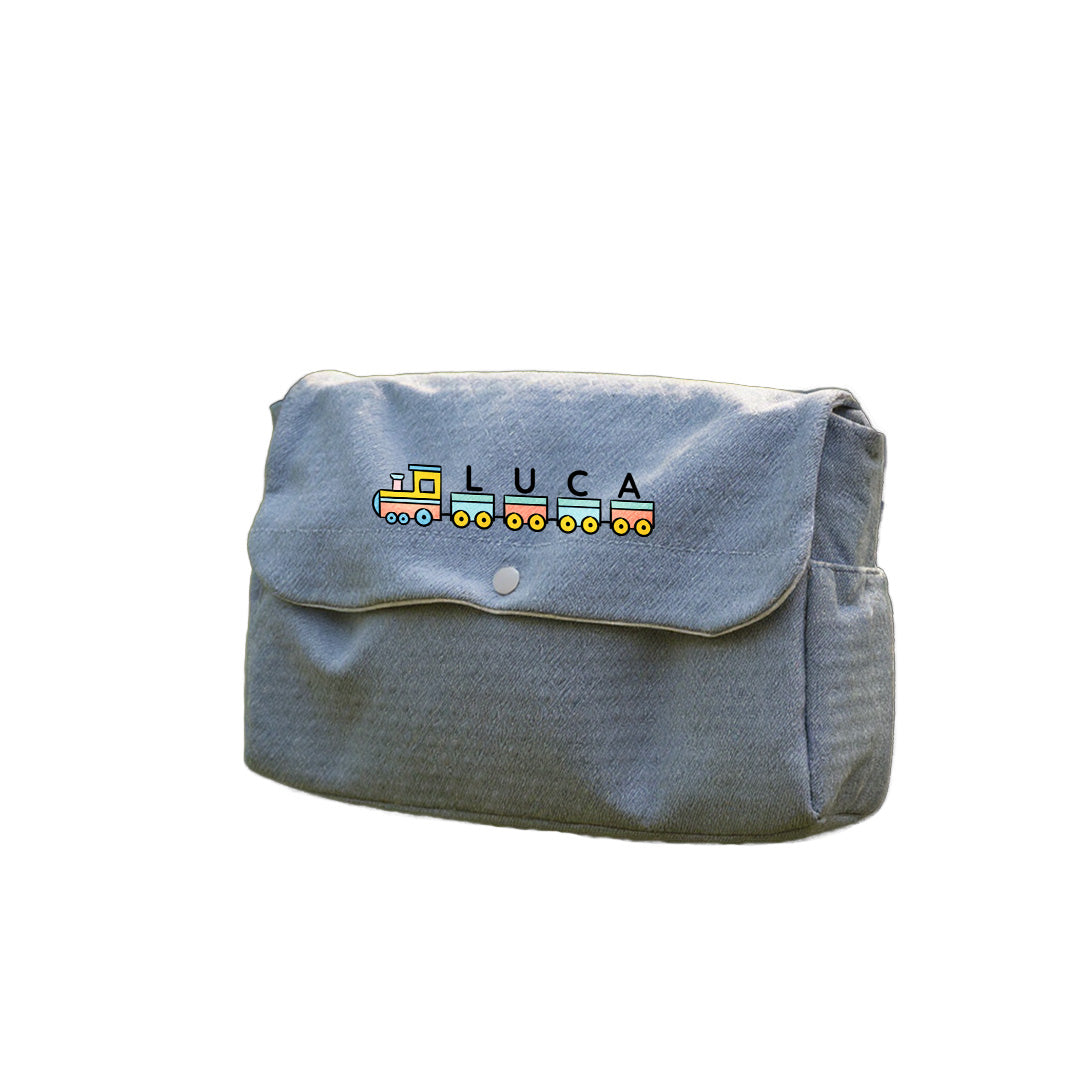 Little Train - Borsa Fasciatoio per Neonato personalizzata con nome