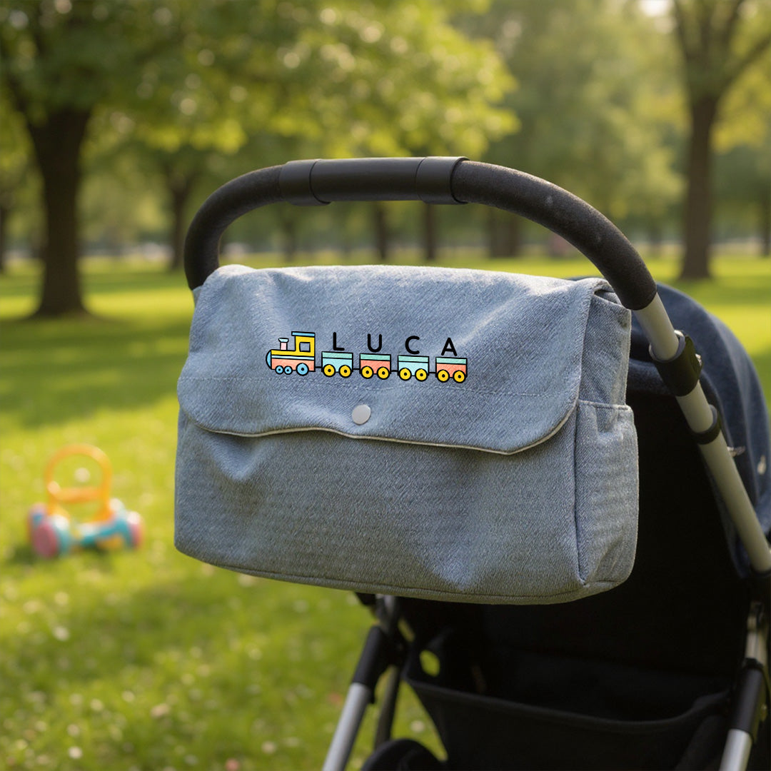 Little Train - Borsa Fasciatoio per Neonato personalizzata con nome