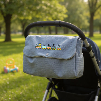 Little Train - Borsa Fasciatoio per Neonato personalizzata con nome