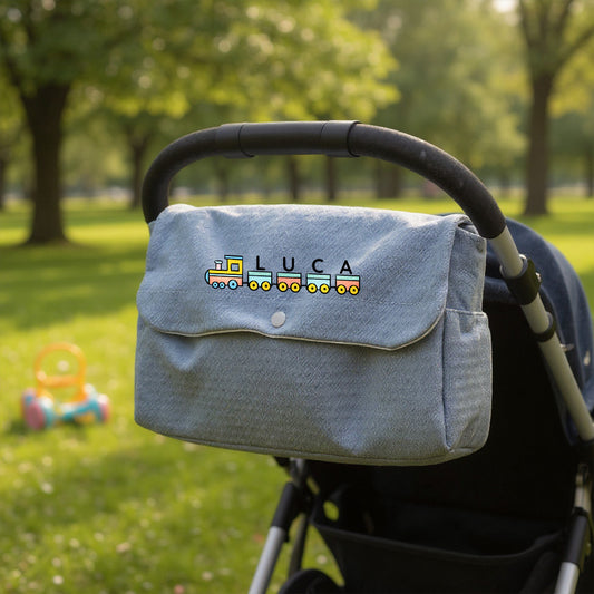 Little Train - Borsa Fasciatoio per Neonato personalizzata con nome