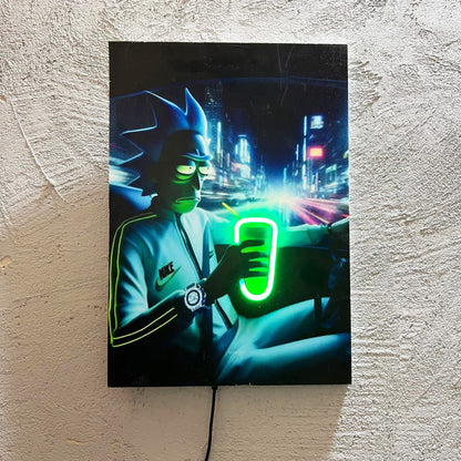 Rick - Quadretto con Neon Led