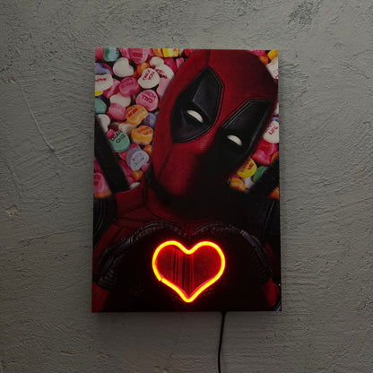 Heart Hero - Quadretto con Neon Led