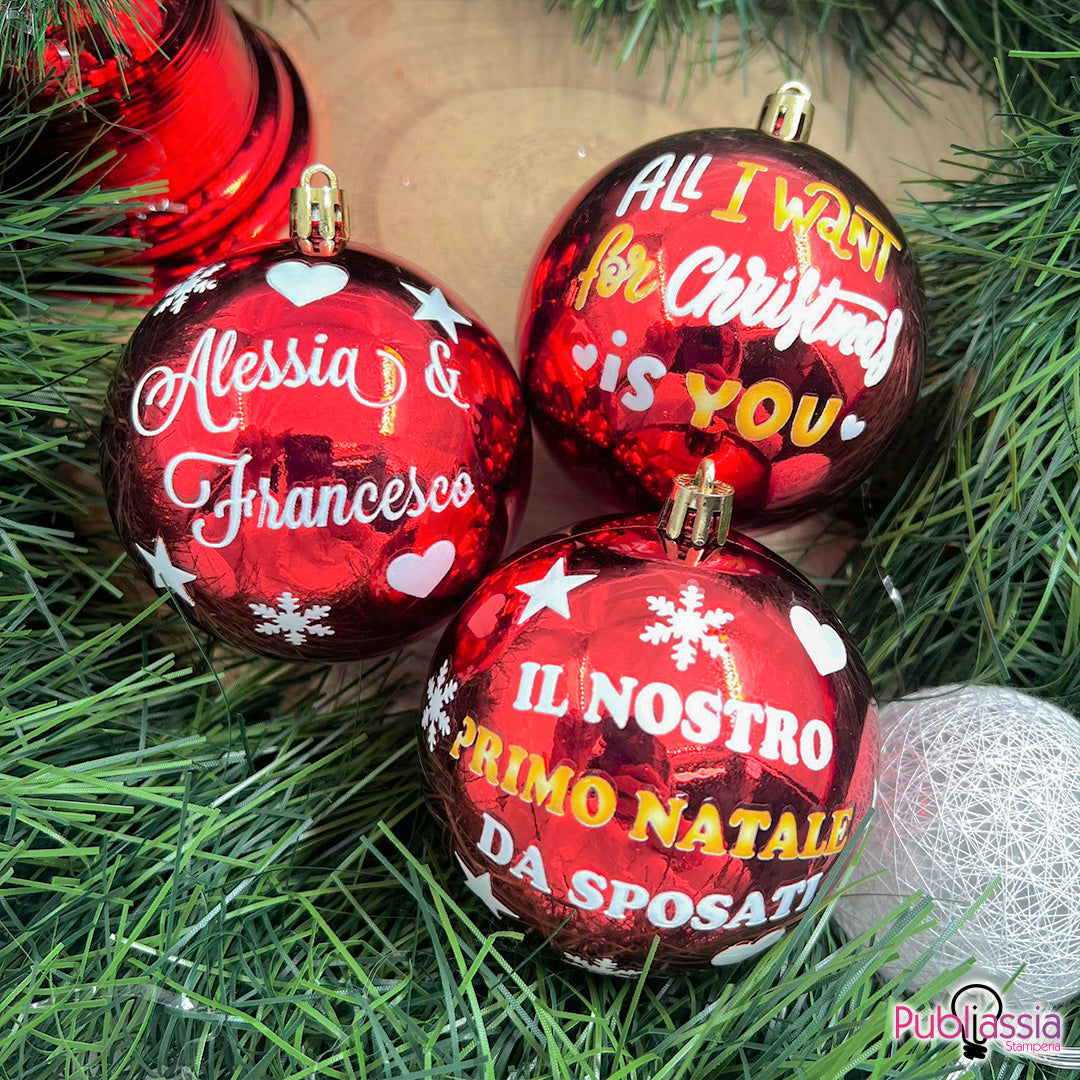 Il nostro primo Natale da sposati - Tris di Palline di Natale