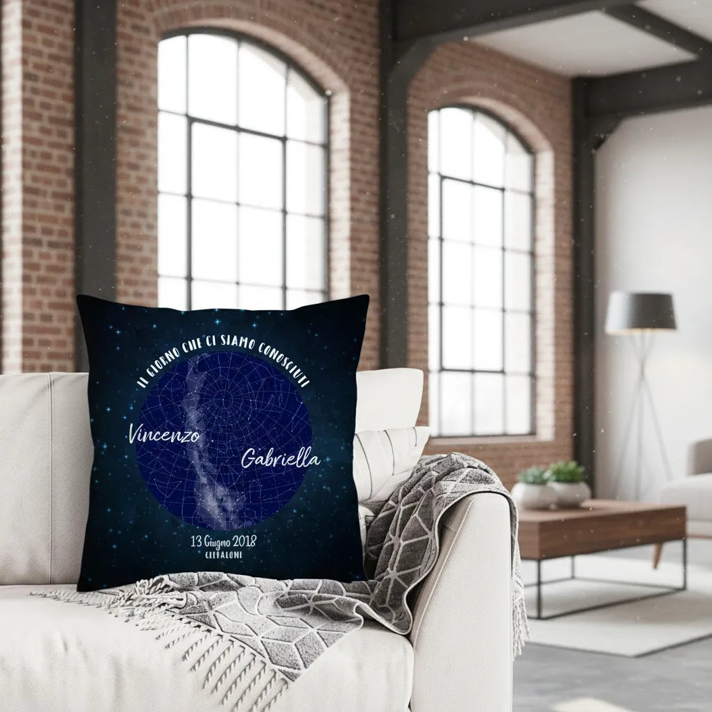 Cuscino Notte Stellata personalizzazione Fai da Te